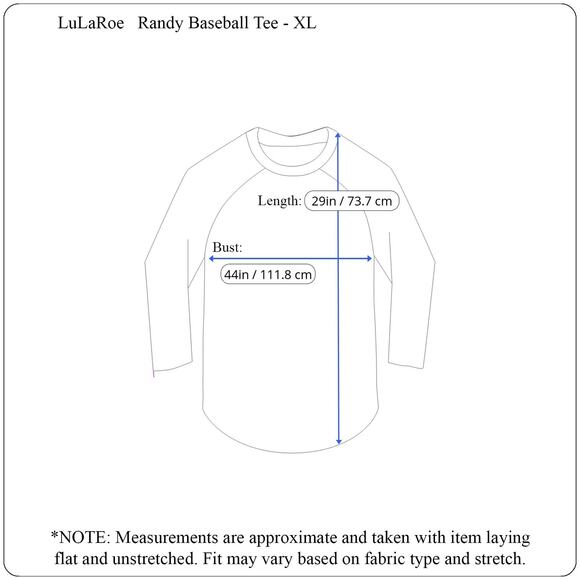 LuLaRoe Randy XL Red Black Statue of Liberty Americana Patriotic Baseball Tee - Picture 8 of 10